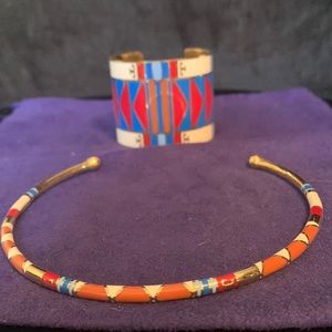 Tory Burch cuff bracelet and necklace